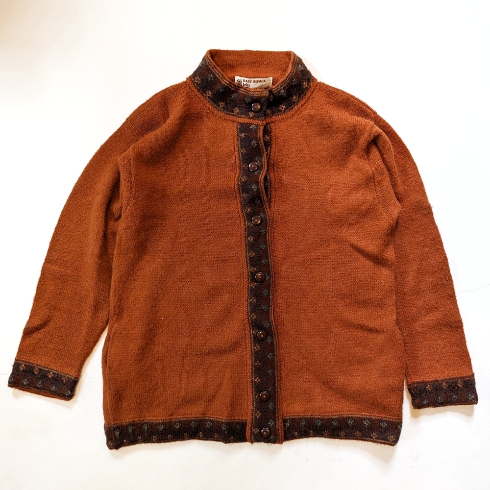 Inka Tradition Baby Alpaca Wool Cardigan Sweater